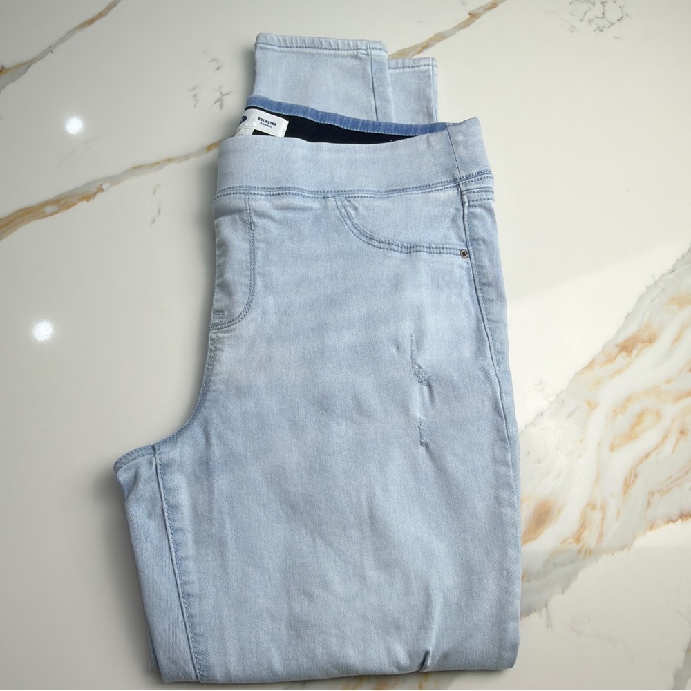 Old Navy Rockstar Skinny Pull-On Jeggings Jeans Blue - Picture 3 of 5